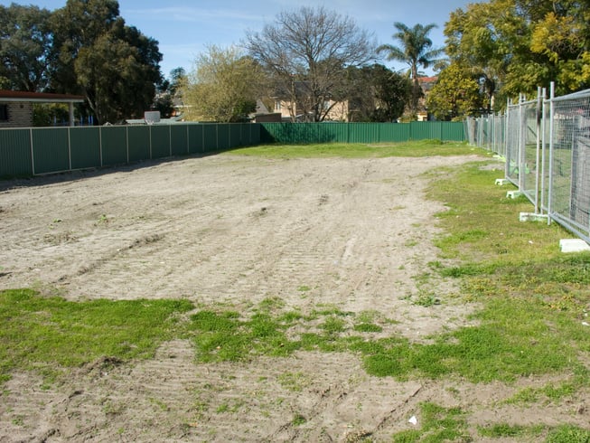 Vacant lot for a residential building.