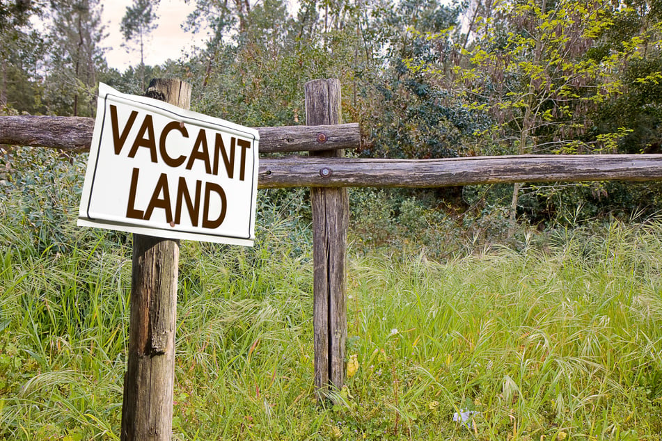 Uncultivated agricultural land for sale - Land plot management - Real estate concept with a wild vacant land available for building construction